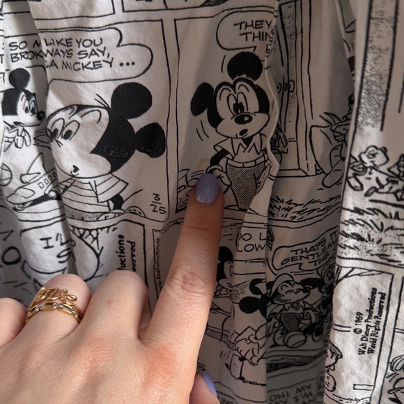 Custom Mickey Black and White Graphic Print Dress - Picture 3 of 5